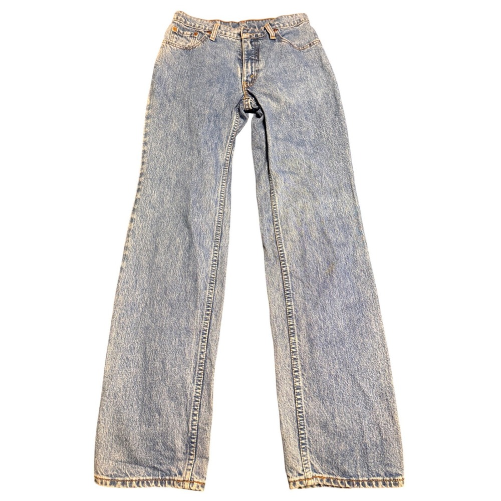 Vintage 2000's Levis 561 High Waisted Straight Leg Jeans Medium Wash Blue 26x32